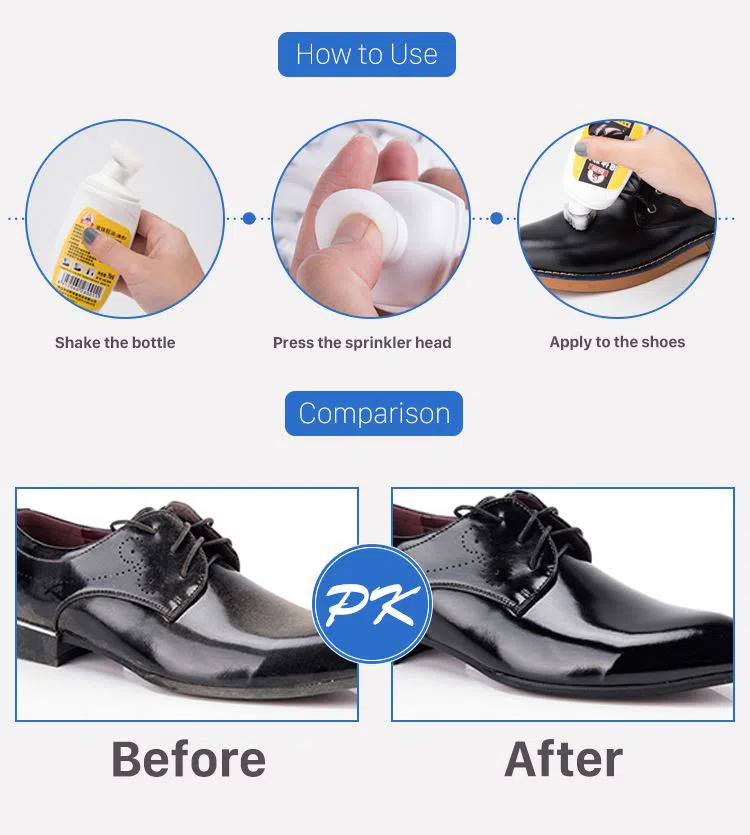 black shining shoe polish