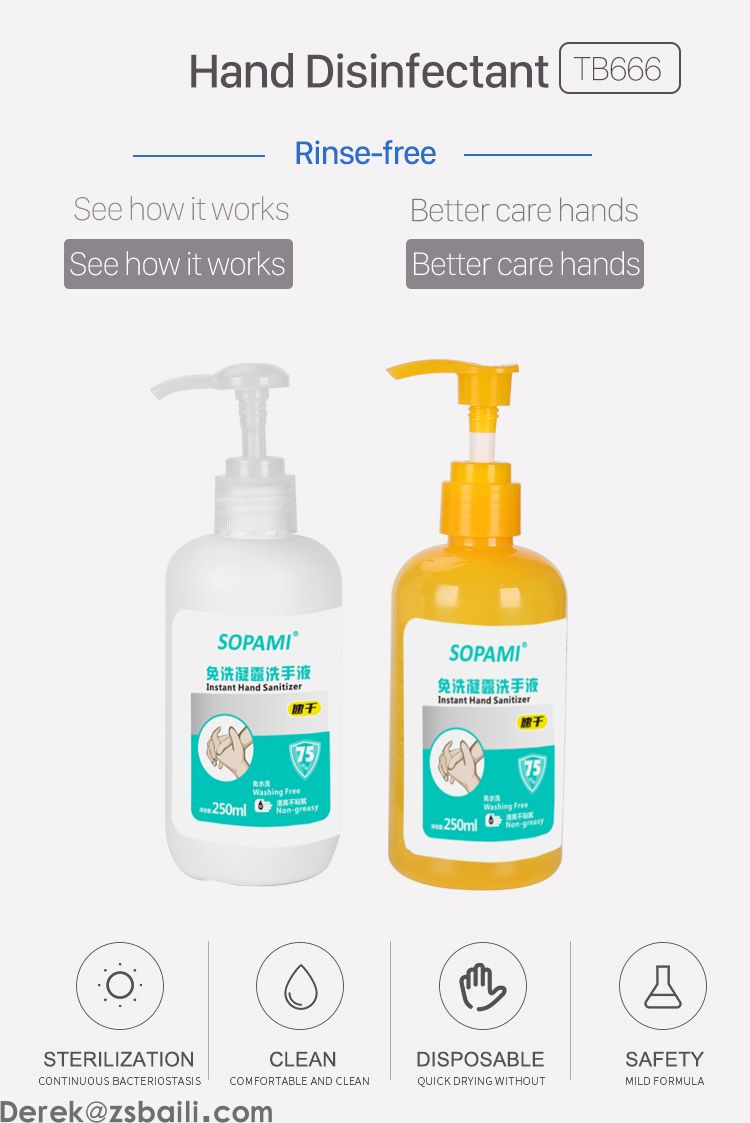 TB666 Hand Sanitizer 免水洗洗手液(图1)